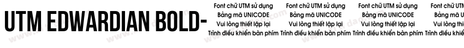 UTM Edwardian Bold字体转换